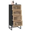 vidaXL Highboard svart 40x30x95 cm konstruert tre