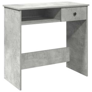 vidaXL Skrivebord betonggr&aring; 80x40x75 cm sponplate