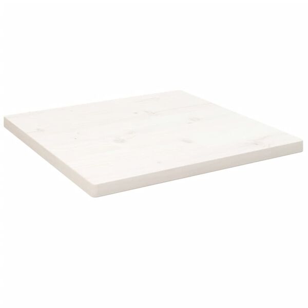 vidaXL Bordplate hvit 50x50x2,5 cm heltre furu rektangul&aelig;r