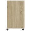 vidaXL Skriverstativ med hjul sonoma eik 60x40x68,5 cm