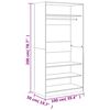 vidaXL Garderobe gr&aring; sonoma 100x50x200 cm konstruert tre