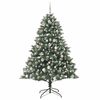 vidaXL Kunstig juletre grønn 126 x 126 x 180 cm PVC og plast og stål