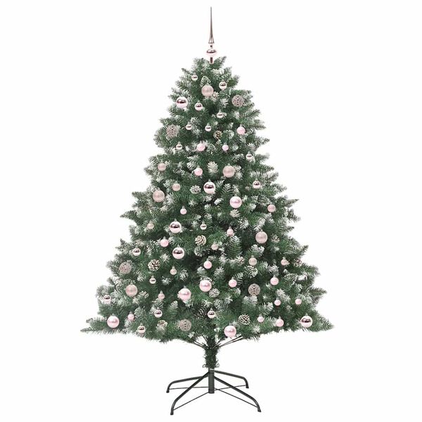 vidaXL Kunstig juletre grønn 126 x 126 x 180 cm PVC og plast og stål