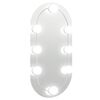 vidaXL Speil med LED-lys 40x20 cm glass oval
