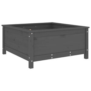 vidaXL Hageplantekasse gr&aring; 82,5x82,5x39 cm heltre furu