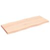 vidaXL Bordplate 100x40x(2-4) cm ubehandlet heltre eik naturlig kant