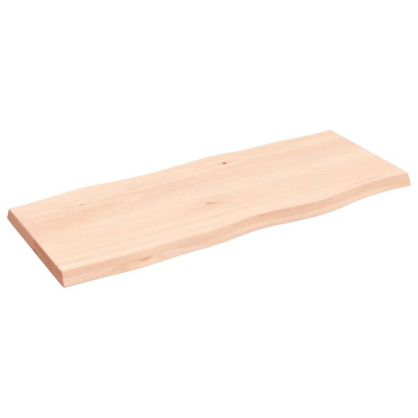 vidaXL Bordplate 100x40x(2-4) cm ubehandlet heltre eik naturlig kant