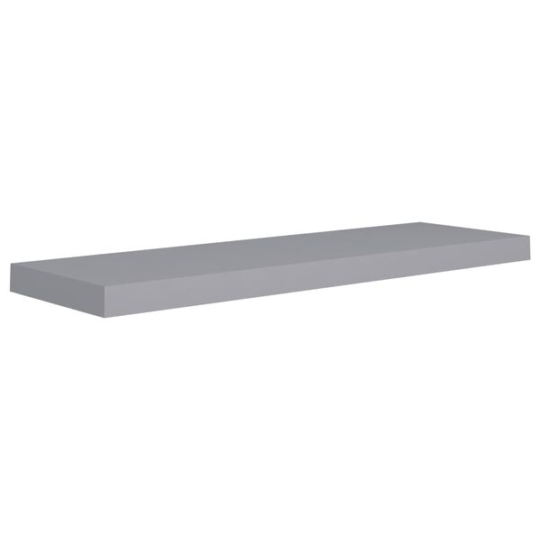 vidaXL Flytende vegghyller 2 stk grå 80x23,5x3,8 cm MDF