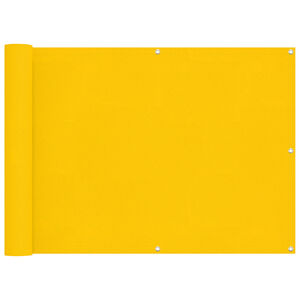 vidaXL Balkong Skjerm Gul 75 x 200 cm PU-belagt oxford alu