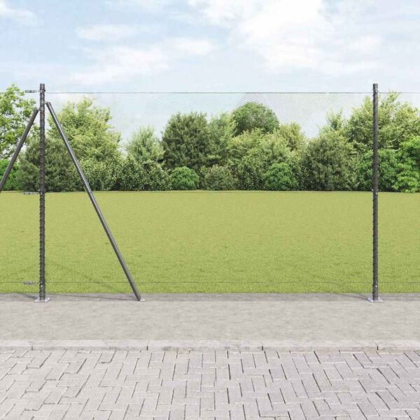 vidaXL Gjerdep&aring;le Gr&aring; 10 x 1,5 m (13 mm nett) St&aring;l og PVC