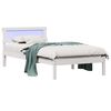 vidaXL Sengestamme med hodegjerde Hvit 90 x 200 cm Massiv furu