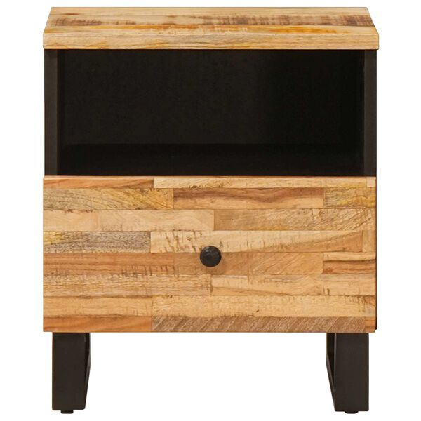 vidaXL Sengekabinett med skuff Brun 40 x 33 x 46 cm Massiv mango tre