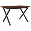 vidaXL Spisebord med levende kant 120 x 70 x 75 cm Solid akasietre