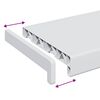 vidaXL Vinduskarmer Hvit 100 x 25 x 4,5 cm PVC