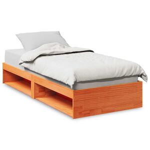vidaXL Dagseng uten madrass voksbrun 90x190 cm heltre furu