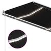 vidaXL Manuell uttrekkbar markise med LED 4x3,5 m antrasitt