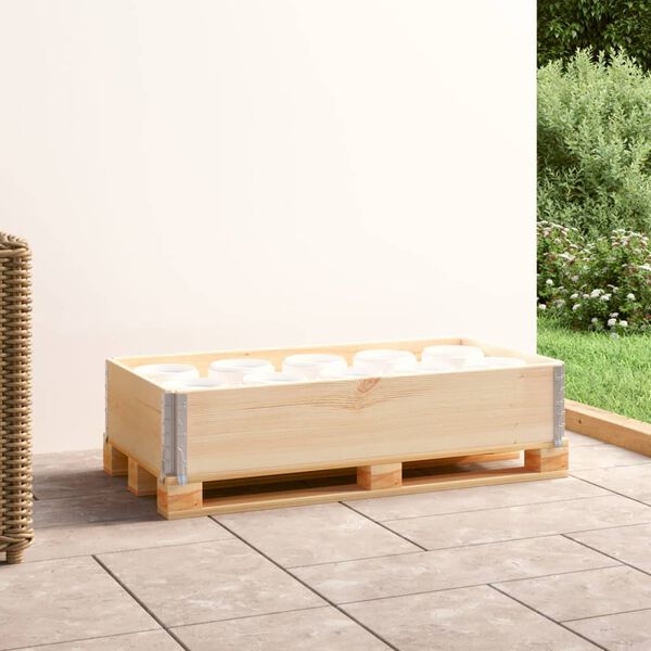 vidaXL Pallekarm 50x100 cm heltre furu