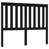 vidaXL Sengegavl svart 126x6x101 cm heltre furu