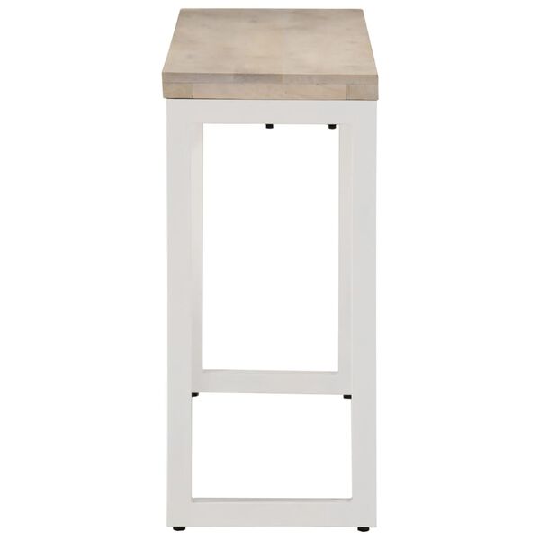 vidaXL Konsollbord brun 110x35x76 cm heltre mango og jern