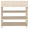 vidaXL Konsollbord HAMAR honningbrun 90x35x90 cm heltre furu
