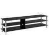 vidaXL TV-benk svart 150x40x40 cm herdet glass