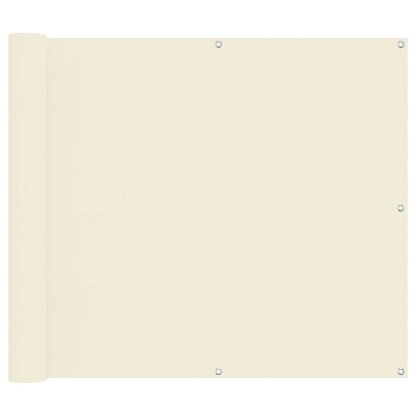 vidaXL Balkong Skjerm Krem 100 x 400 cm Oxford Stoff