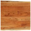 vidaXL Bordplate 80x80x3,8 cm firkantet heltre akasie naturlig kant