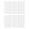 vidaXL Romdeler 3 paneler hvit 150x200 cm stoff