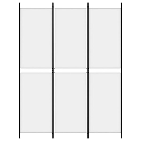 vidaXL Romdeler 3 paneler hvit 150x200 cm stoff