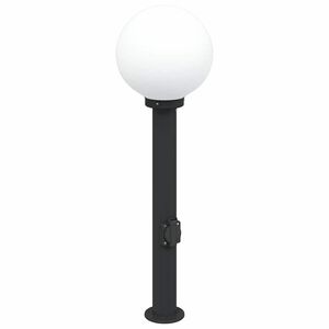 vidaXL Pullertlampe med stikkontakt 80 cm svart IP44