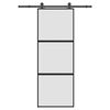 vidaXL Skyved&oslash;r med monteringssett 76x205 cm herdet glass og aluminium