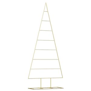 vidaXL Metall juletre Gull 181 cm Pulverlakkert st&aring;l