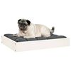 vidaXL Hundeseng hvit 61,5x49x9 cm heltre furu