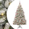 vidaXL Kunstig juletre 180 cm 300 LED-lys Varmhvit PVC og st&aring;l