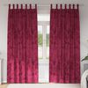 vidaXL Fl&oslash;yel Gardiner med gardiner 2 pcs Vinr&oslash;d 245 x 140 cm Fl&oslash;yel