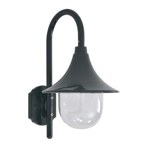 vidaXL Utend&oslash;rs vegglampe E27 42 cm aluminium m&oslash;rkegr&oslash;nn