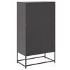 vidaXL Highboard svart 68,5x38,5x123,5 cm stål