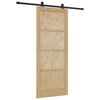 vidaXL Skyved&oslash;r Naturlig og svart 86 x 211 cm Heltre furu