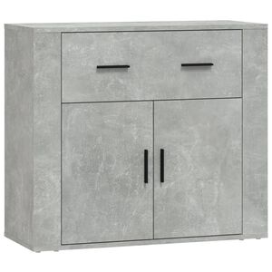 vidaXL Skjenk betonggr&aring; 80x33x70 cm konstruert tre