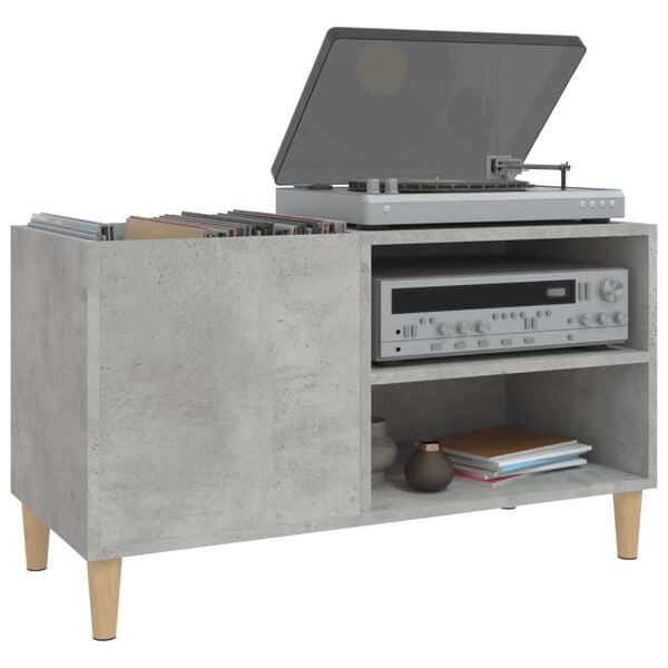 vidaXL Hifi-benk betonggr&aring; 84,5x38x48 cm konstruert tre