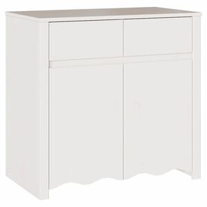 vidaXL Serviesskap Drammen Hvit 79 x 43 x 75.5 cm Massivt furutre