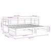 vidaXL Uttrekkbar dagseng hvit heltre furu 2x(80x200) cm