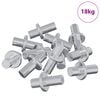 vidaXL Hylla Peg Ensfarget 4500 pcs s&oslash;lv 8,6 x 8,6 x 14,6 mm St&aring;l