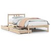 vidaXL Sengeramme uten madrass 90x190 cm heltre furu
