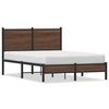 vidaXL Sengeramme i metall uten madrass brun eik 120x190 cm