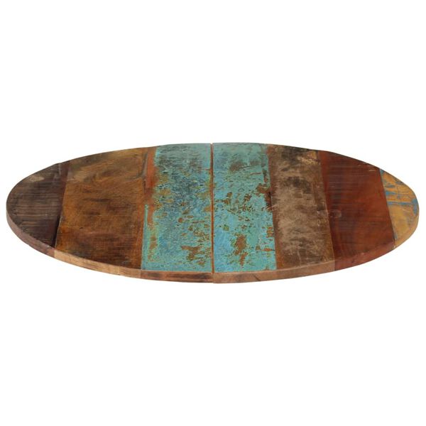 vidaXL Rund bordplate 60 cm 15-16 mm gjenvunnet heltre