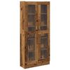 vidaXL Highboard gammelt tre 82,5x30,5x185 cm konstruert tre