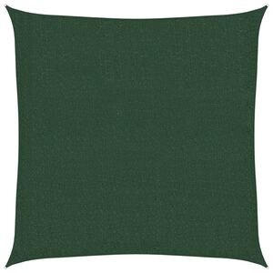 vidaXL Solseil 160 g/m&sup2; m&oslash;rkegr&oslash;nn 2,5x2,5 m HDPE