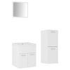 vidaXL Baderomsmøbelsett hvit sponplate