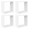 vidaXL Vegghyller kubeformet 4 stk hvit 30x15x30 cm